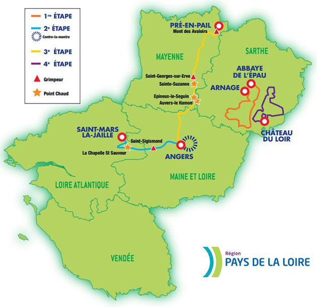 2016 Circuit de la Sarthe map